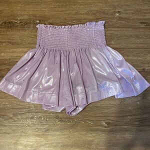 Queen of Sparkles Purple Glitter Heart Skort Size Small BNWT